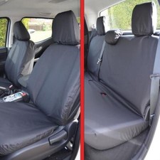 Nissan Navara NP300 2016+ Seat Covers Tailored Black Waterproof Front & Rear Set