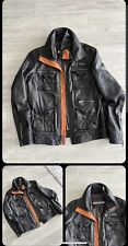 SUPERDRY Falcon LEATHER JACKET Black Great Condition Large