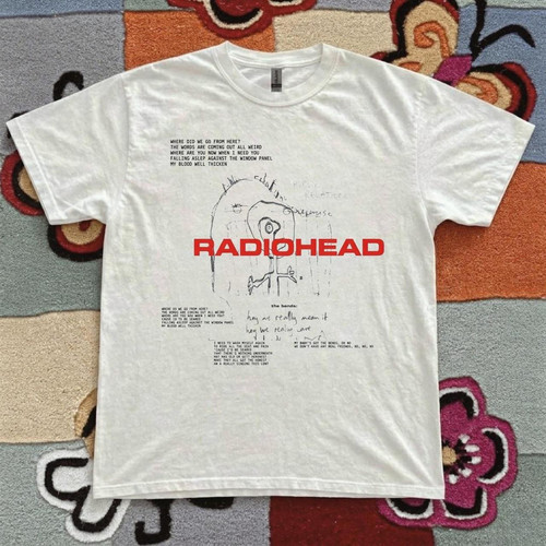 Radiohead white shirt - white, t-shirt