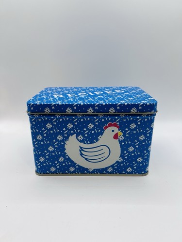 Vintage country calico tin - vintage,