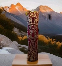 Stephanie Pratt Size 12- 14 Dark Red and Gold Full Sequins Prom Gown Dress 