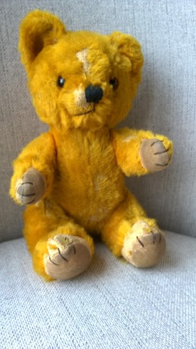 Old vintage toy jointed teddy - old,