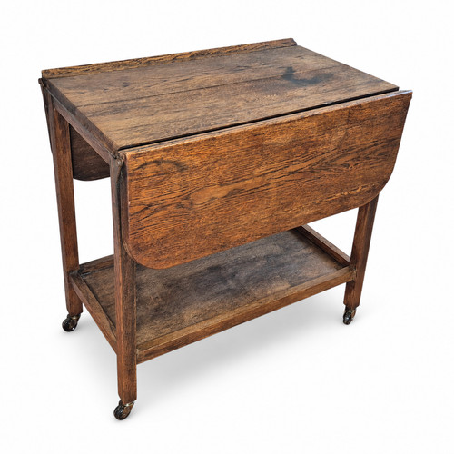 Solid oak drop leaf tea - solid,