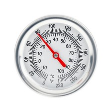 1Pc 304 Grade Rust Resistant Stainless Steel Long Stem Compost Soil Thermometer