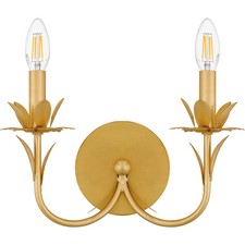 Maria 2-Light Gold Leaf Wall Sconce