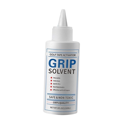 Golf grip tape solvent removal - tape,