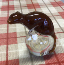 Langham Glass Stoat On Glass