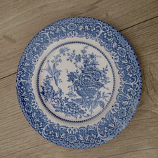 EIT Asiatic Pheasant Side Plate Staffordshire 6.5 Inch 17cm Blue and White