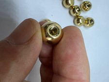 4 small solid Brass BED KNOBS