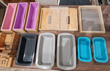 Job Lot Bundle Silicone Mold Wood Loaf Soap Moulds DIY Craft Makin with Cutters