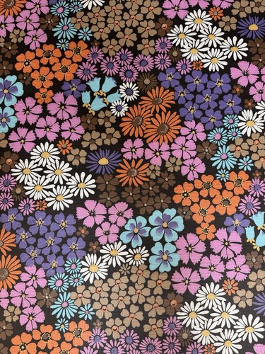 Vintage 1970s floral wallpaper - vintage,