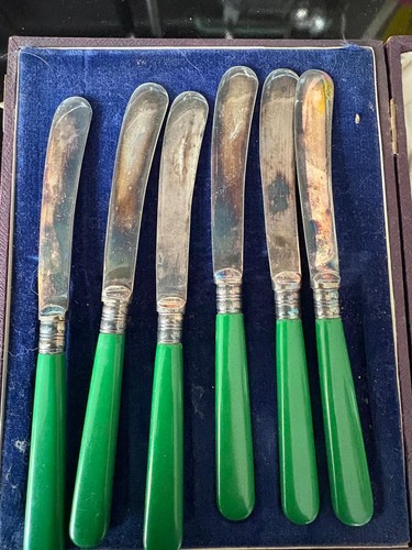Antique butter knives with - antique,