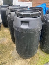 260 Litter PLASTIC BARRELS DRUM FOR SHIPPING WITH LID text 07783 -88-3077