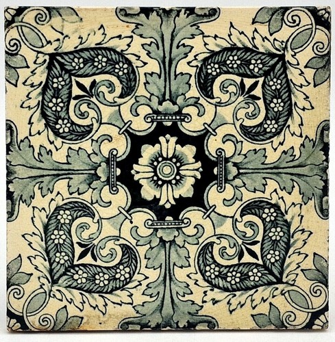 Antique fireplace tile - fireplace,