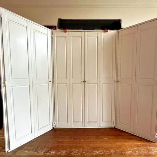 Solid white shutters made to - -made,