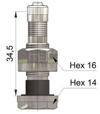 GENUINE SCHRADER NICKEL PLATED TUBELESS TRUCK VALVE FOR ALCOA ALLOY WHEELS
