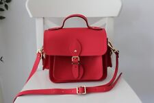 The Cambridge Satchel Company Leather  Traveller Bag in Coral Red