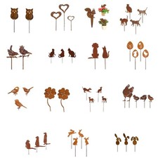 Decorative Garden Stakes Set Metal Garden Ornaments Waterproof Decorations