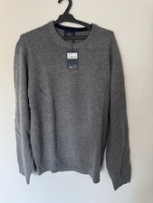 Hackett Grey Crew Neck jumper pure wool XL BNWT