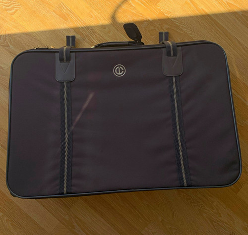 Carlton navy soft case - soft, 2-wheel