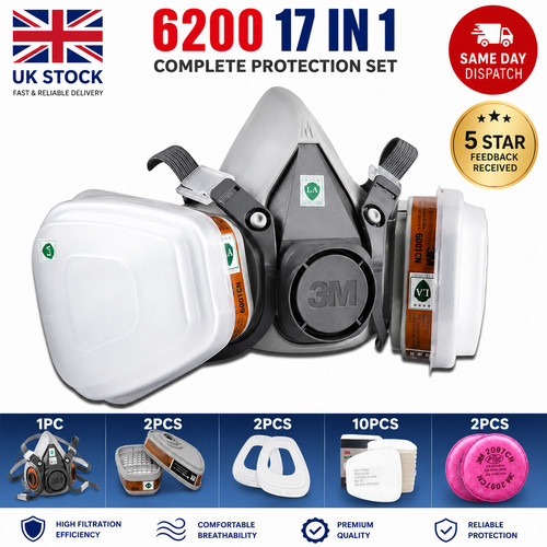 6200 half face - 3m, respirator