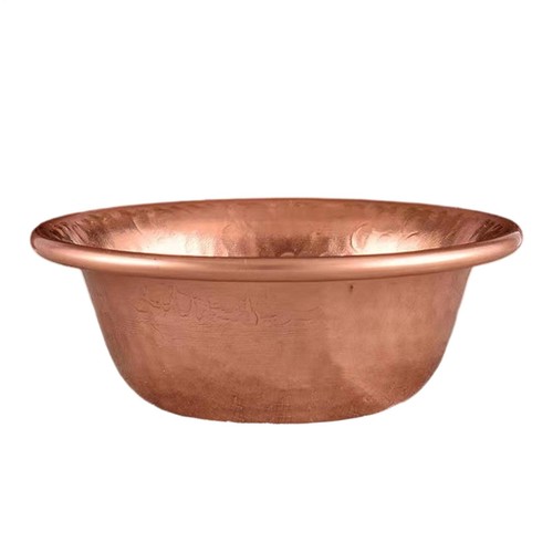 Copper pet bowl wide - copper,