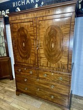 Antique Georgian Mahogany Linen Press Chest   . Free Local Delivery Available