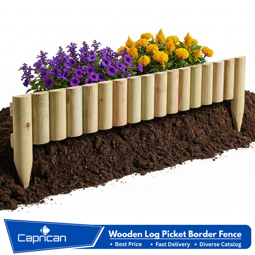 Wooden log picket - log, border