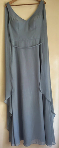 True bride desert blue chiffon - blue,