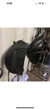 Collegiate Black Leather Dressage Saddle 17’ Adjustable Gullet