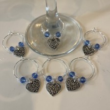 Heart filigree wine glass - heart,