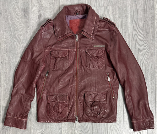 Superdry leather jacket - leather,
