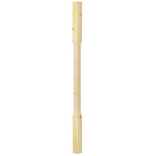 Pine squared taper spindle - pine,