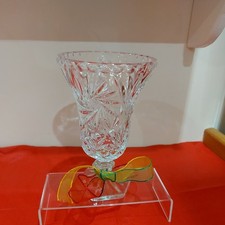 Crystal Glass Stem Vase On