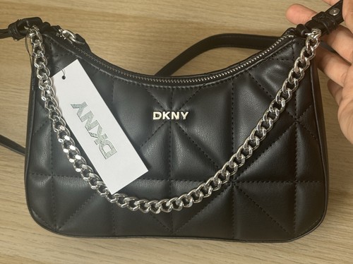 Dkny black lizzy top zip - zip, small