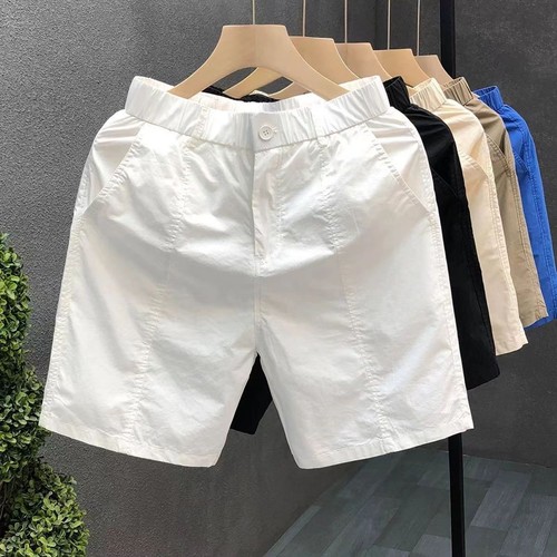 Mens elastic waist shorts slim - waist,