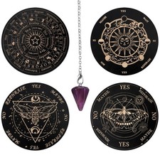 Spirit Pendulum Board W/Pendant Ouija Butterfly Planchette Divination Game Wood