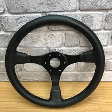 Genuine Ford RS Motorsport 3 spoke black leather steering wheel. RETRIMMED.  8B