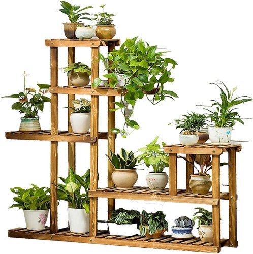 Tier wooden plant stand - tier,