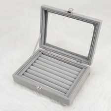 Jewellery Storage Organiser Tray  Earring & Ring Holder Display Case Box