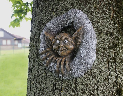 Goblin tree peeker garden - goblin,