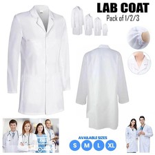 Unisex White Lab Coat