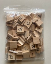 Wooden Scrabble Tiles - 40+
