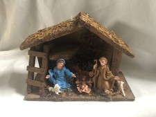 VINTAGE Wooden Stable Nativity