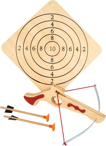 Childrens wooden toy crossbow - wooden,