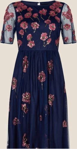 Monsoon ruby embellished midi - ruby,