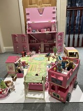 Rosebud Wooden dolls house And
