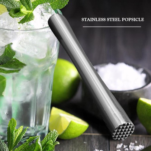 Cocktail muddler stainless - 1x, muddler,