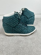 NIKE DUNK SKY HI PRINT GREEN WEDGE BOOTS Uk 6 RARE RETRO 2012