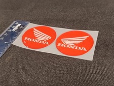 2x HONDA Gel Decals 5cm, Helmet & Motorbike Gel Stickers/Decals - Free Delivery